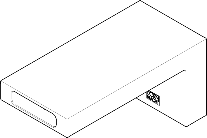 Dornbracht Auslauf WT Wand AL125 - m 091174031-33 100x80x60_mattschwarz