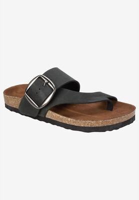 Women's Harley Sandal by White Mountain in Black Nubuck (Size 8 M)