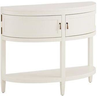 Wynn Open Demilune - White - Ballard Designs