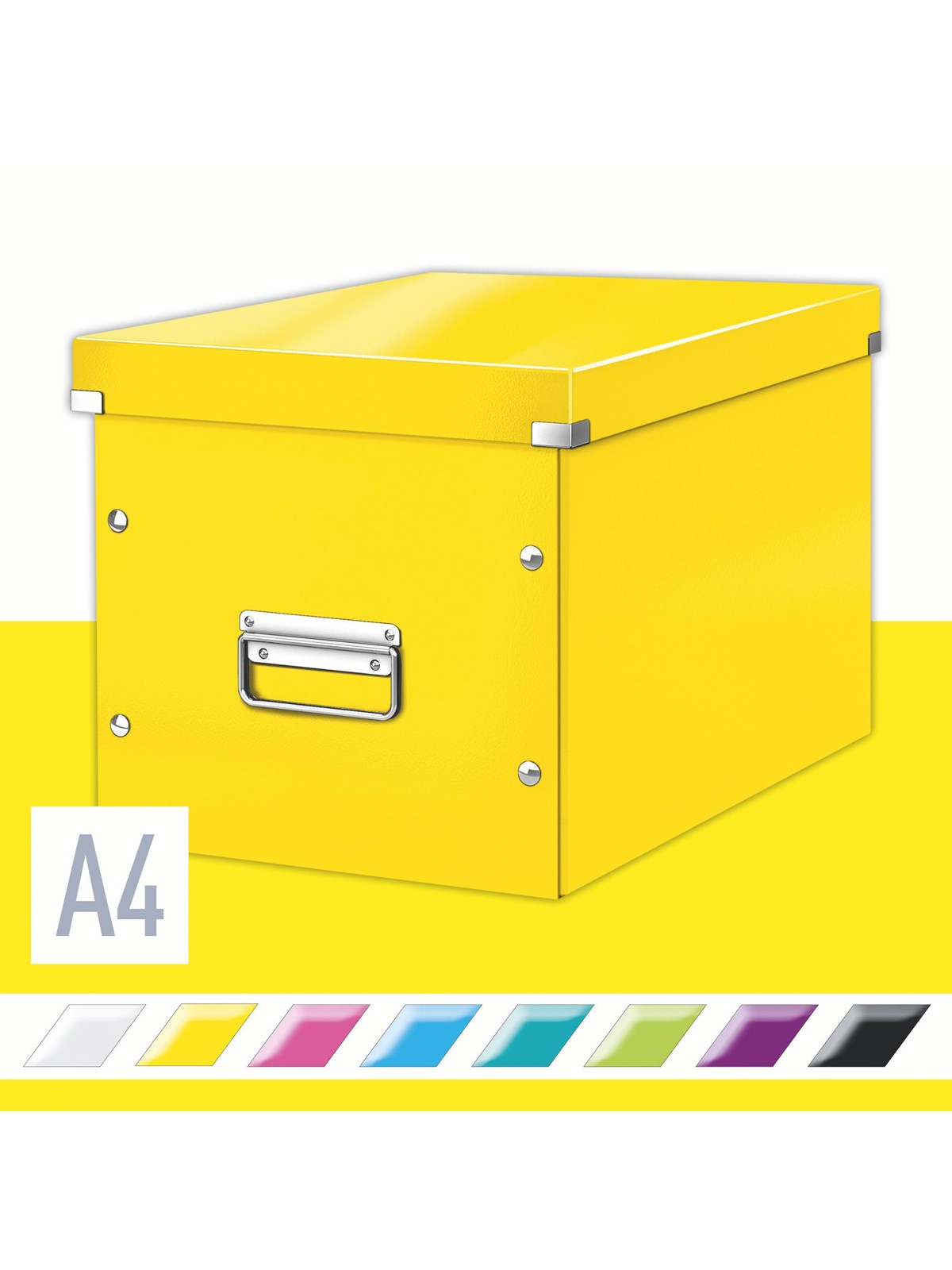 Leitz Click & Store WOW Aufbewahrungs- und Transportbox Cube Groß Gelb