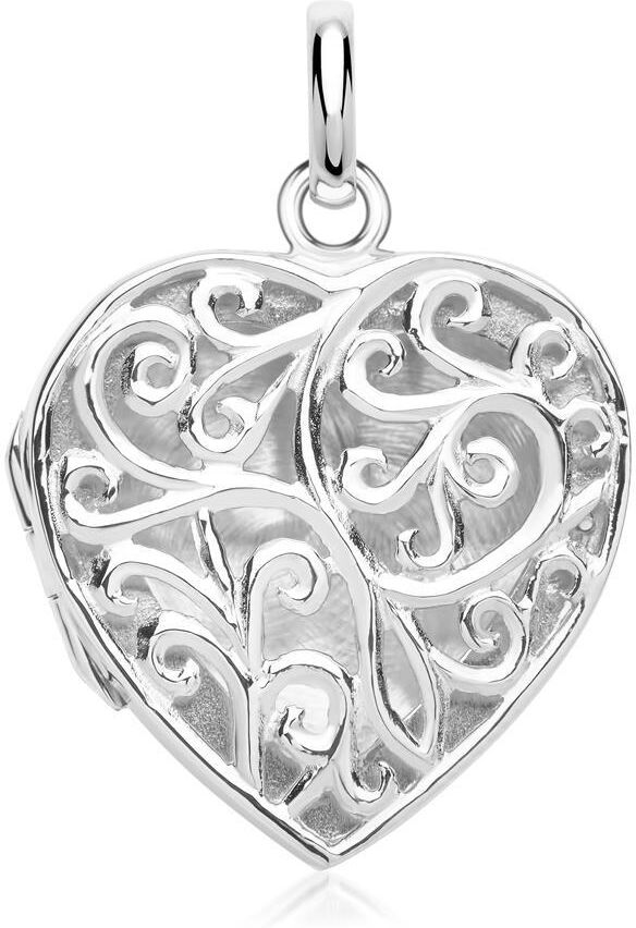 Unique Silber HerzMedaillon Gravur möglich silber