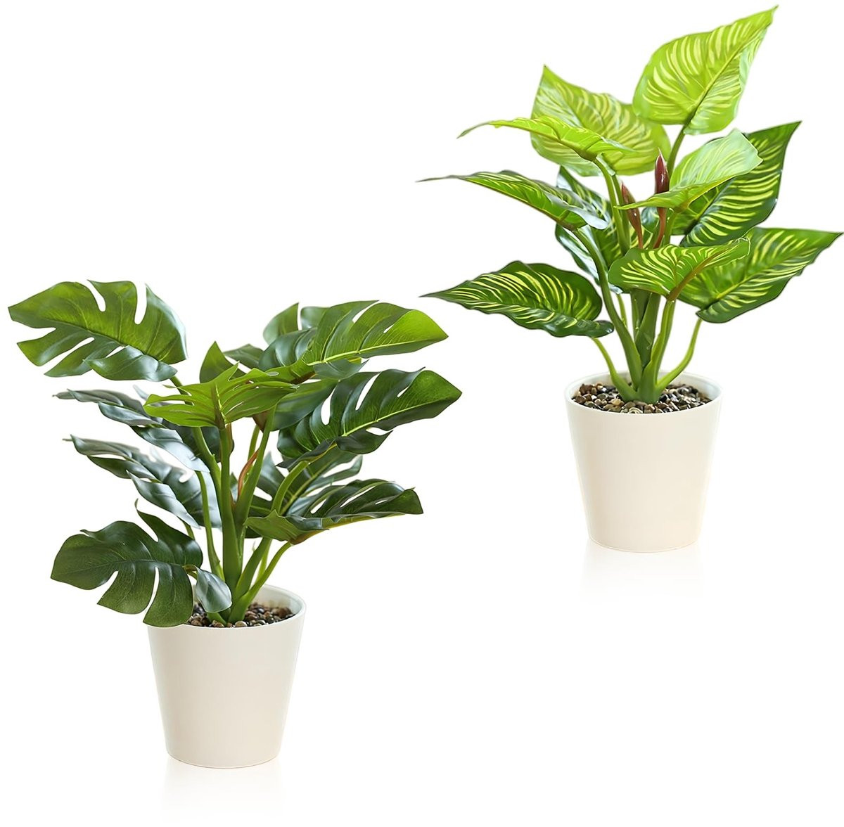 Dailygoods Set van 2 Levensechte Kunstplanten voor Binnen met Pot