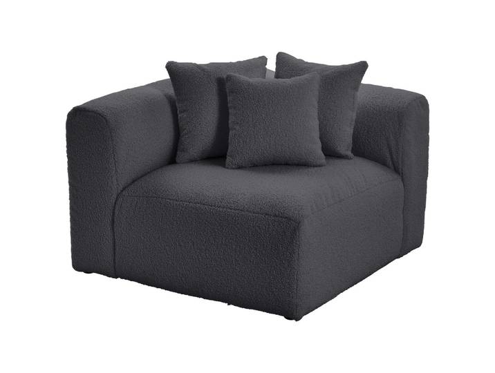Modul Sofaelement Bloom Ecke Dunkelgrau