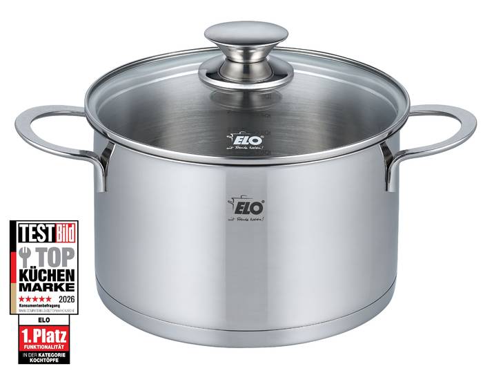 Fleischtopf ELO Galant , silber (silberfarben), Ø:20cm, Töpfe, Fleischtopf, integriertes Öl- Dosier-System, Induktion