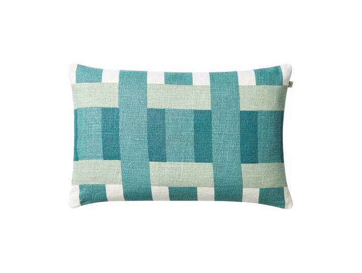 Chhatwal & Jonsson Coussin Benaras Heaven blue-aqua-palace blue, 40x60 cm
