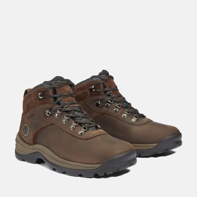 Wanderstiefel TIMBERLAND "FLUME - MID LC WATERPROOF HK BOOT", Herren, Gr. 41,5, braun (schwarz braun), Leder, Schuhe Wanderstiefel, Winterstiefel,wasserdicht, Winterschuhe