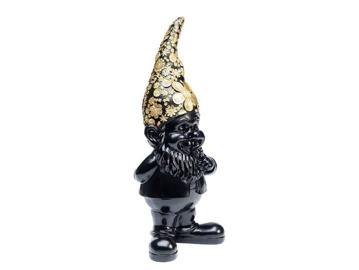 Deko Figur Zwerg Standing II 15 x 46 x 19cm Schwarz