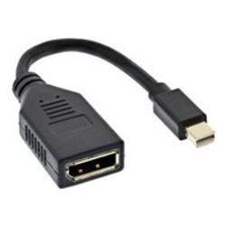 InLine® InLine Mini DisplayPort Stecker zu DisplayPort Buchse 0.15m, schwarz, 4K2K 17150S