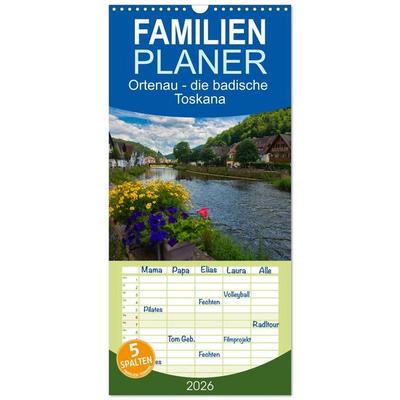 Familienplaner 2026 - Ortenau - die badische Toskana mit 5 Spalten (Wandkalender, 21 x 45 cm) CALVENDO