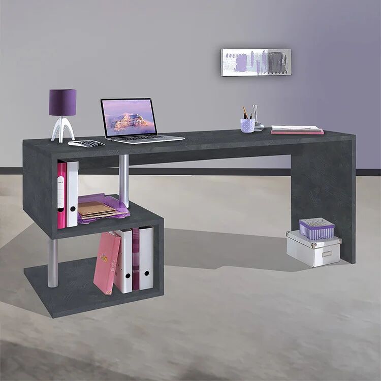 garneroarredamenti Scrivania ufficio 180x60cm antracite ErgoDesk