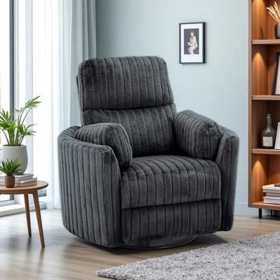 VIVIADORE Power Swivel Glider Recliner, Contemporary Fabric Living Room Chair with Electric Adjustable Recline, 360° Rotation