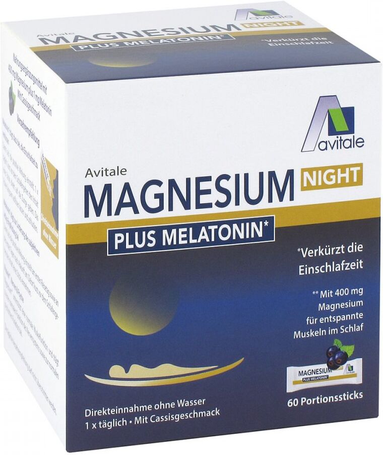 Avitale Magnesium Night Plus 1 mg Melatonin Pulver