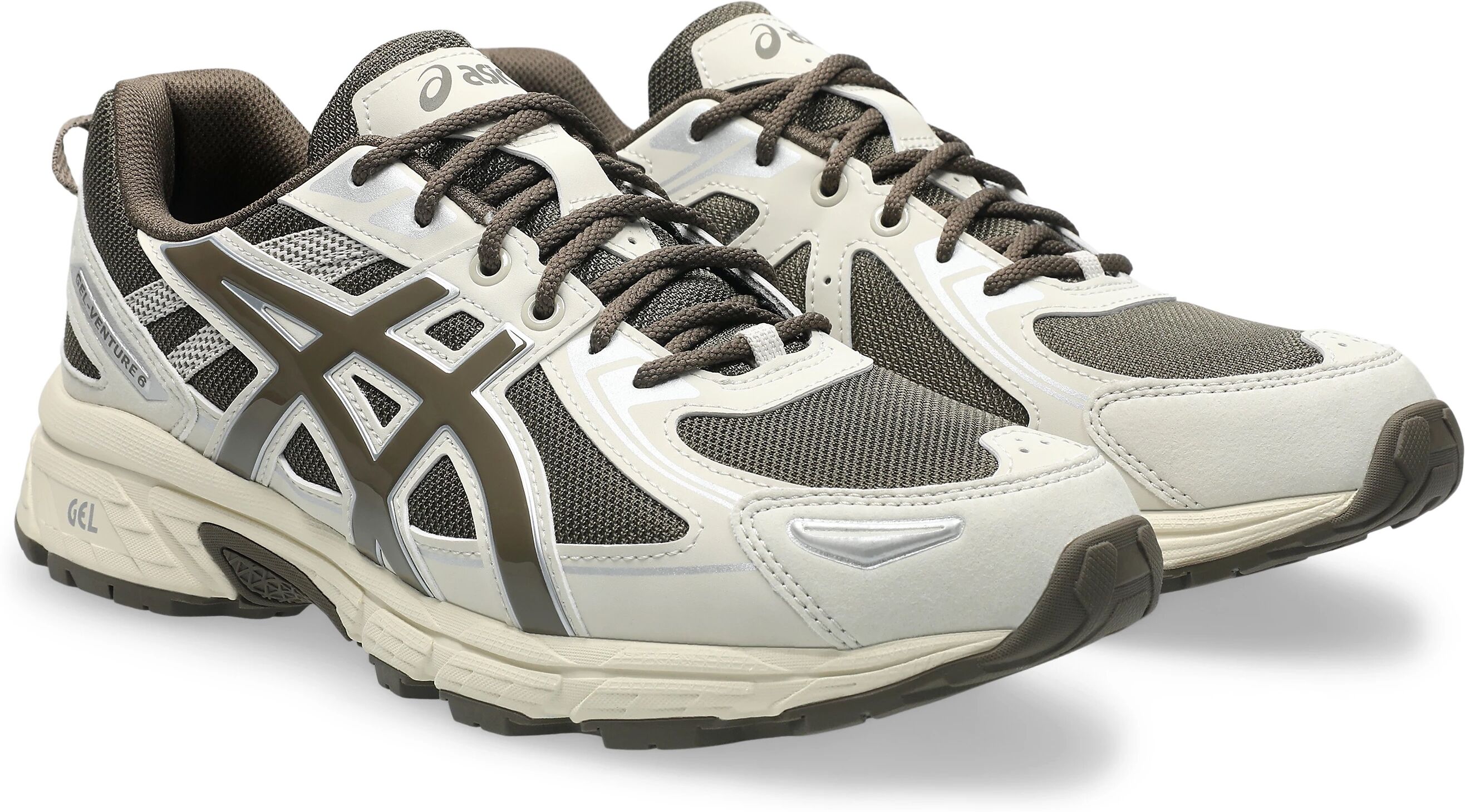 Sneaker ASICS SPORTSTYLE "GEL-VENTURE 6", Damen, Gr. 40, grau (sepia braun, smoke grau), Synthetik, Schuhe Sneaker sepia braun, smoke grau 40