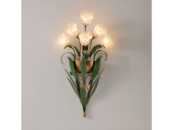 Applique murale fleur rose blanche créative, cuir chevelu rural français, lampe de chevet, salon, zone, estay Europe, pastorale, décoration d'intérieur, éclairage