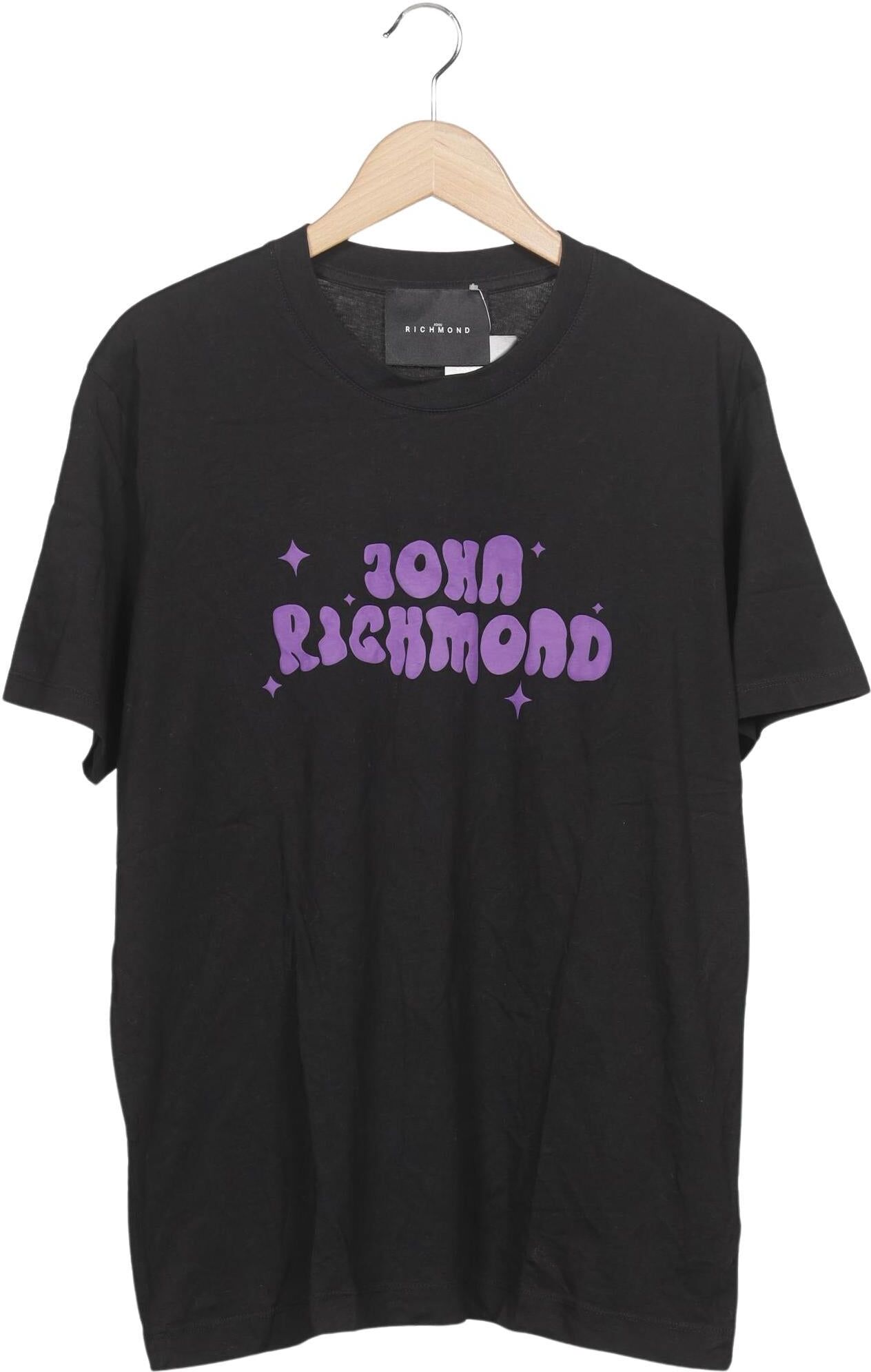 John Richmond Herren T-Shirt, Mehrfarbig, Gr. XL, Baumwolle - Second Hand