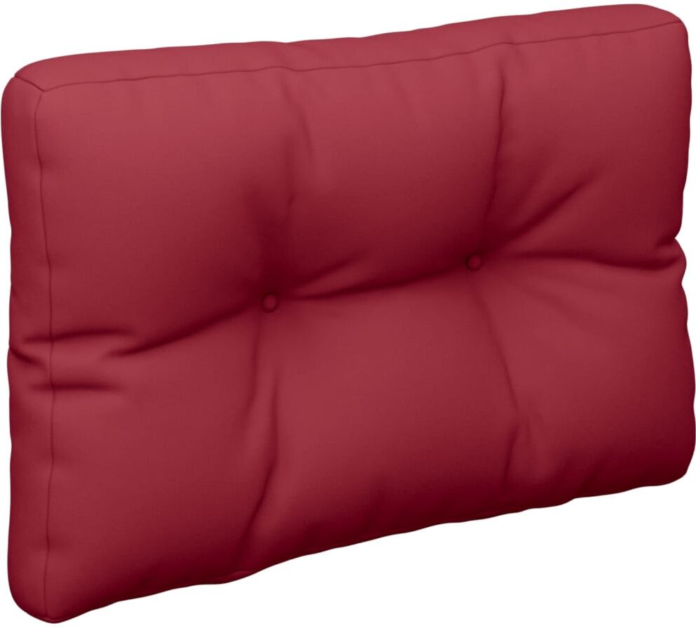 vidaXL Coussin de palette rouge bordeaux 50x40x12 cm tissu