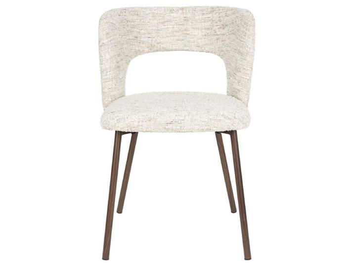 Esszimmerstuhl Chelsea 2er-Set – aus Bouclé - Braun - Luxusbetten24