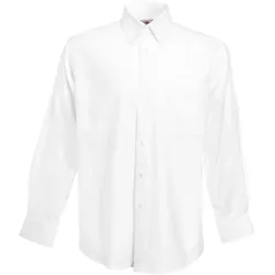 Fruit of the Loom Herren Oxford Hemd Langarm 65-114-0 white S