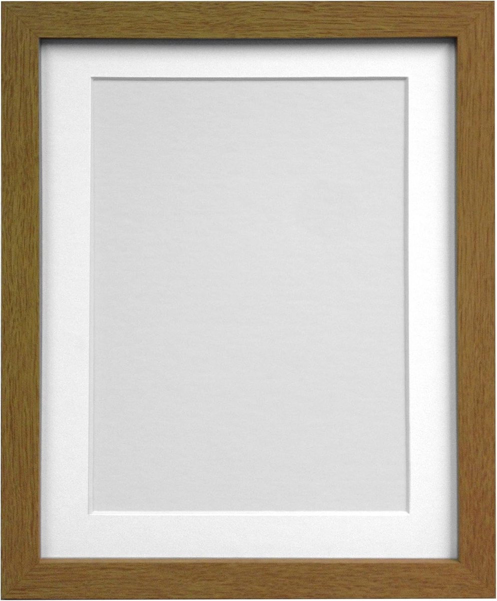 Eiken Fotolijst met Witte Passe-partout voor Verschillende Beeldformaten
