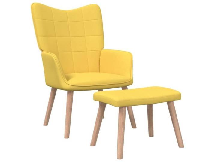 BEST HOME - CHIC Chaise Salon - Fauteuil de relaxation avec Fauteuil Jaune moutarde Tissu Luxe & glamour FR3521