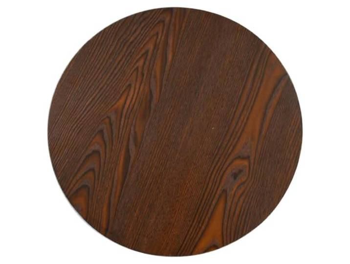 GPUTYGHN Bistrotisch Dunkelbraun 40 cm MDF mit Stahlgestell Holzmaserung Tischplatte,Stahlgestell,leicht zusammenbauen,feuchtes Tuch Reinigung,Küche Essbereich Frühstücksecke