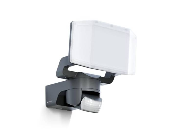 Steinel LED Strahler XLED Protect S Anthrazit, 180°/10 m Bewegungsmelder, Panorama Flutlicht, LED Panel voll schwenkbar, 14.3 W, IP54