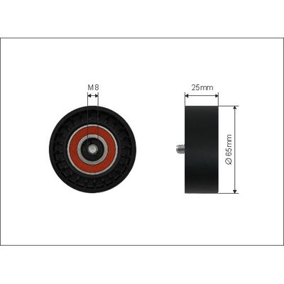 CAFFARO Umlenk-/Führungsrolle, Keilrippenriemen 500398 für Mercedes