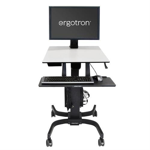 Ergotron WorkFit-C Single LD mobiler Steh-Sitz Arbeitsplatz bis 30" TFT 24-216-085