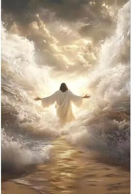 Uplifted Finds Sacred Heart Of Jesus & Holy Spirit Canvas Art   Religious Home Sanctuary Decor 3508180619 50 X 80 Cm No Frame