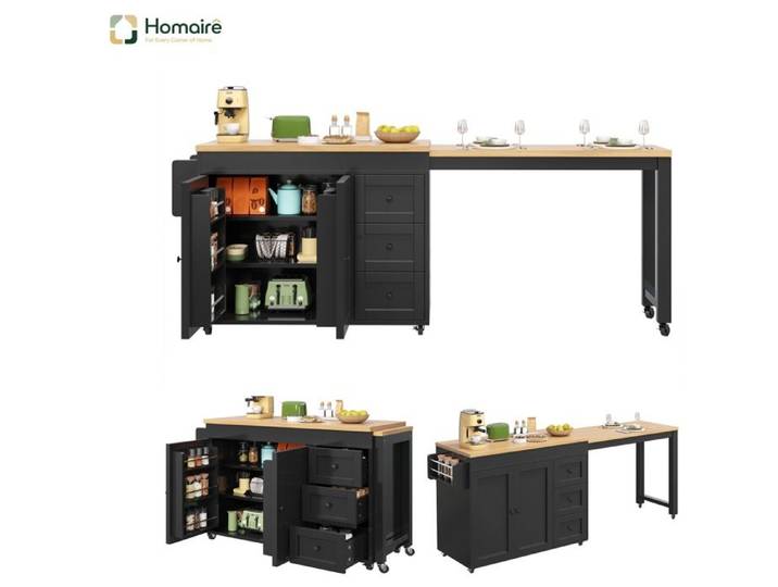 Table à manger noir 116.00 x 45.00 x 89.00 cm HOMAIRE
