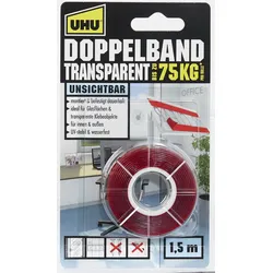 UHU doppelseitiges Klebeband 19 mm  x 1.5 m transparent