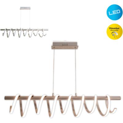 NÄVE LED Pendelleuchte "Belleza", silber (silberfarben), 1, 1 Stk., Leuchten, Hängeleuchte warmweiß, 3-Stufen-dimmbar, 35W, L:100cm, silberfarben, LED Pendelleuchte