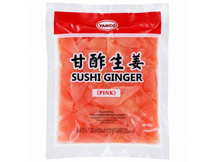 YANCO Gingembre mariné rose pour sushi - 150 g
