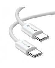 Techly USB4 Gen2 USB-C EPR Kabel 20G 240W zertifiziert 2m weiß Digital/Daten Strom/Netzteil 2 m (ICOC-MU4-20G240W2)