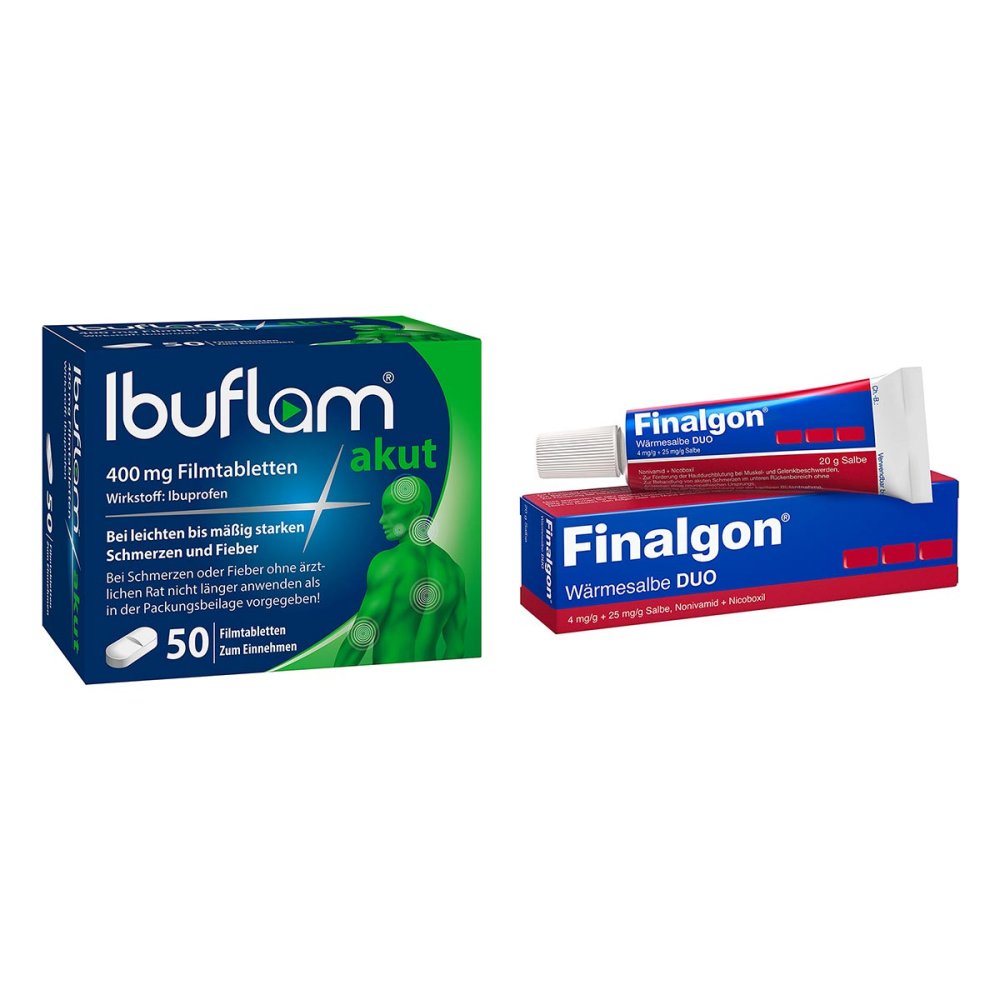 Ibuflam® akut (50 stk) und Finalgon Wärmesalbe Duo (20g) 08102605