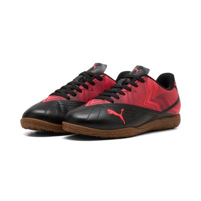 Fußballschuh PUMA "RAPID IT JR", Mädchen, Gr. 37, Textil, rot (puma schwarz, ultra rot), Synthetik, Schuhe Fußballschuh, für Halle und Straße