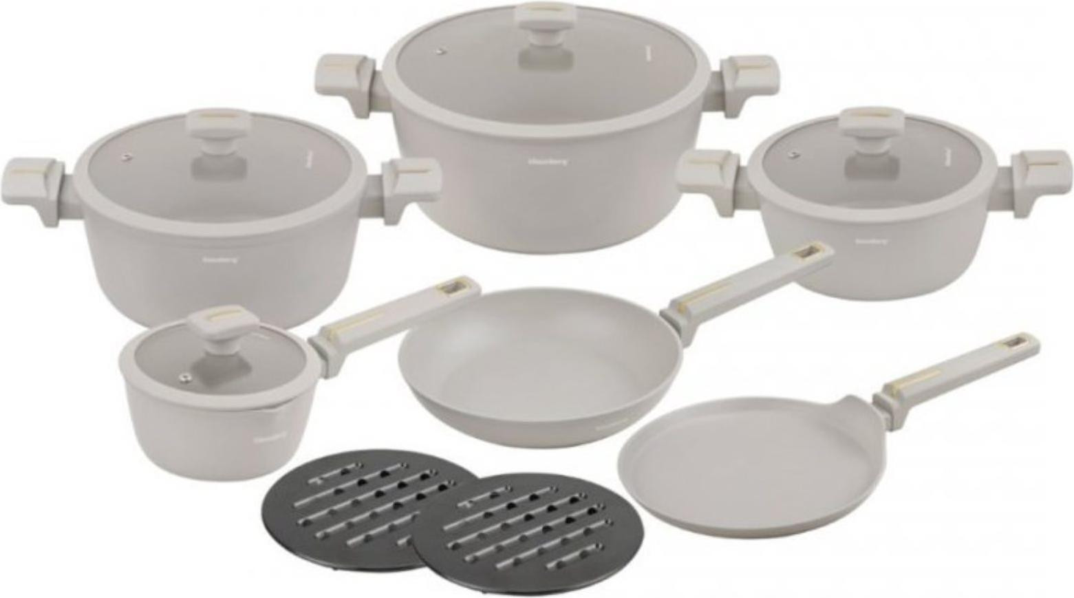 Klausberg set van 12 marmeren potten 63912