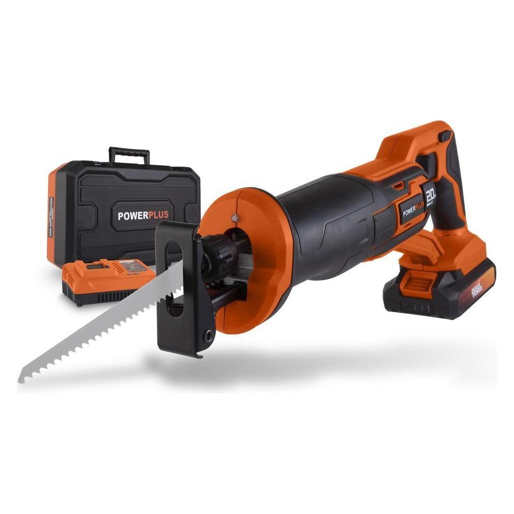 Powerplus Dual Power Säbelsäge 20V - inkl. Akku 20V 2.0Ah und Ladegerät (POWDP25110)