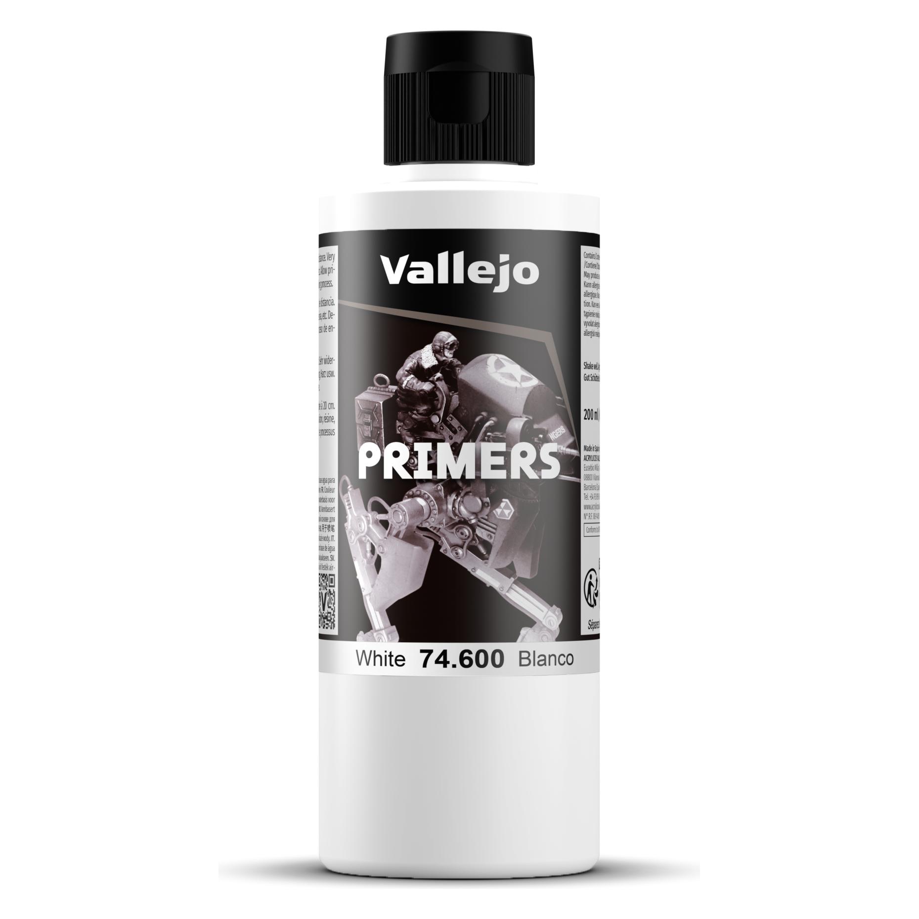 Vallejo Surface Primer - White 200ml (74,600) (8429551746007)