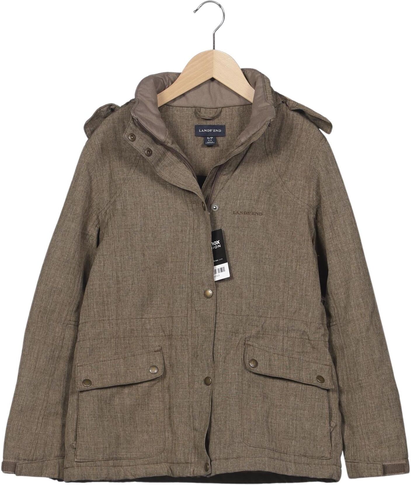 Lands End Damen Jacke, Braun, Gr. S, Synthetik - Second Hand
