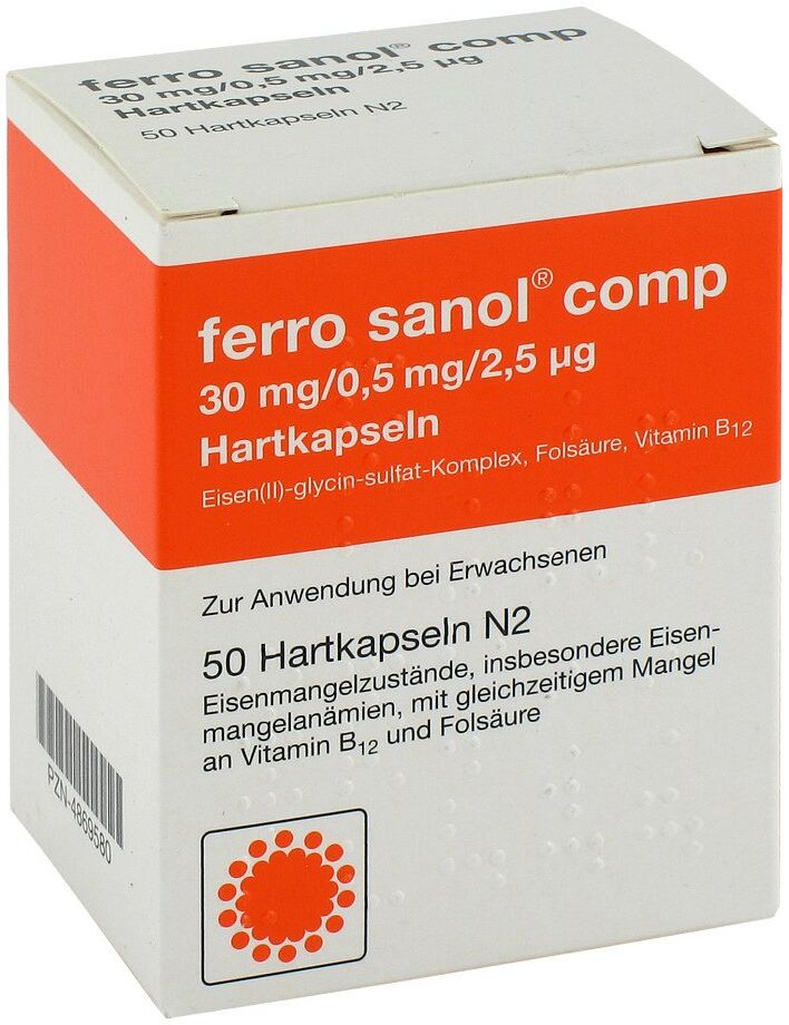 Ferro sanol comp 30mg/0,5mg/2,5μg 50stk