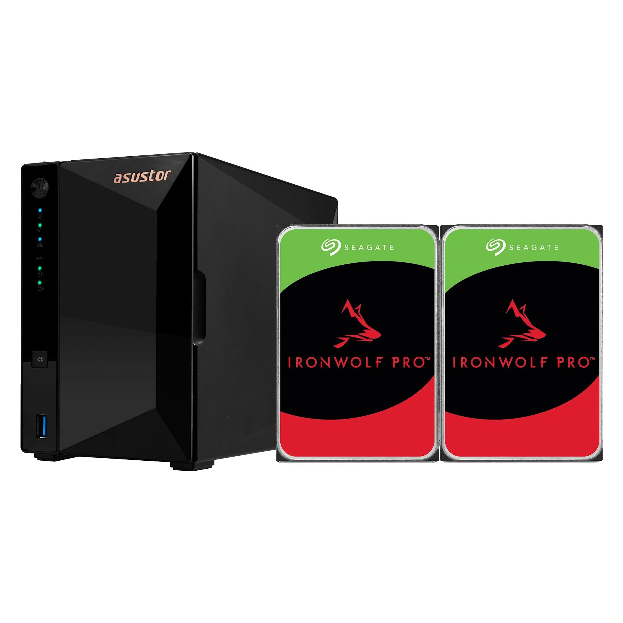 Synology SERVEUR NAS ASUSTOR AS-3302T - 16TO (2X8TO) SEAGATE IRONWOLF PRO (2 x 8 TB, Seagate IronWolf Pro) (NAS-AS-3302T-2x8TO-IRONWOLFPRO)