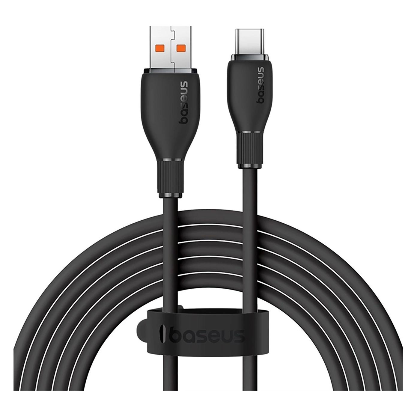 Baseus Kabel Pudding 100W USB-A - USB-C 1,2m - czarny (1.20 m, 100 W) (P10355703111-B1)