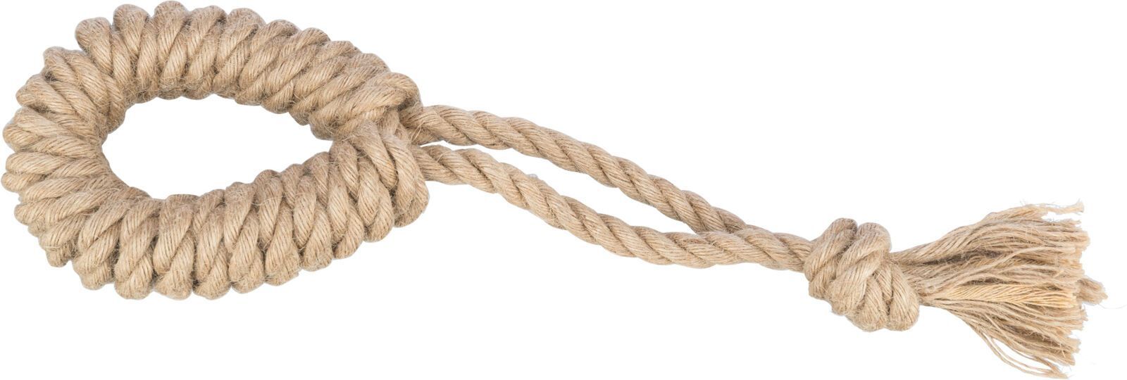 TRIXIE Spieltau mit Ring, Hanf / Baumwolle, 32 cm