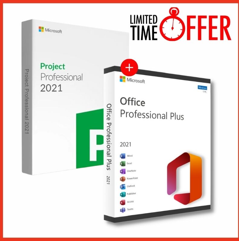 Microsoft Office 2021 + Project Professional 2021 - Lifetime Product Keys