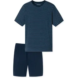 Schiesser Herren Pyjama Schlafanzug kurz - Casual Essentials 1er Pack