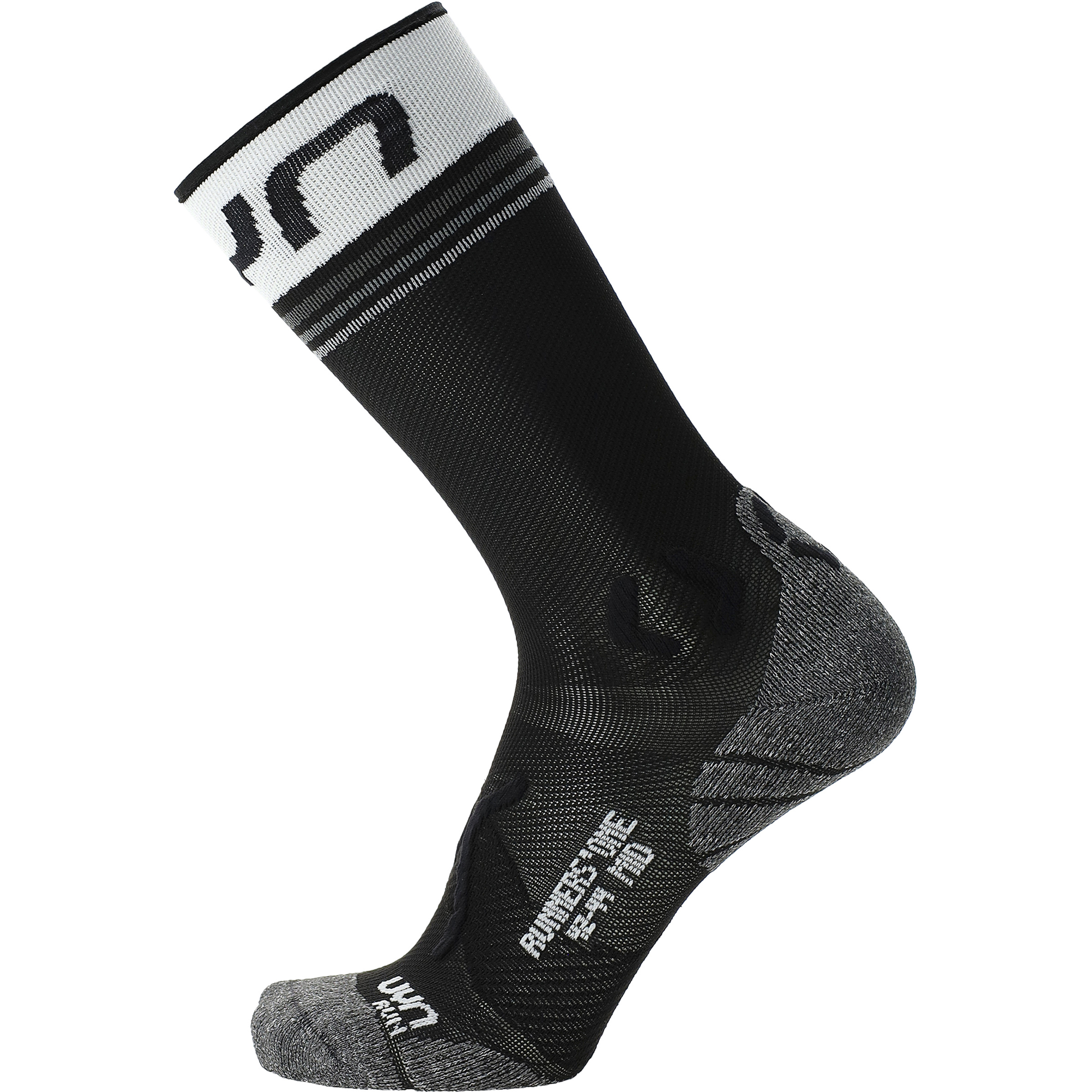 Uyn Runner's One Mid Herren Laufsocken schwarz Größe 45 Trailrunning | Laufen Kühlend