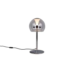 Tischleuchte LED Nachttischlampe Metall chrom Memoryfunktion dimmbar D 16 cm