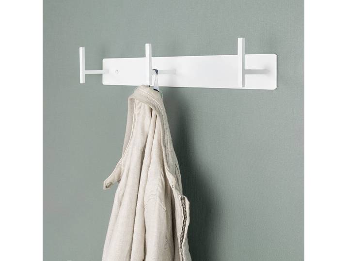 Porte-manteau mural Chapman 49cm Blanc/Blanc