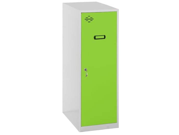 Simon Rack Simonlocker Kommode, klein, 915 x 300 x 500 mm, Amario aus Metall, inkl. Schlüssel, Grau/Grün